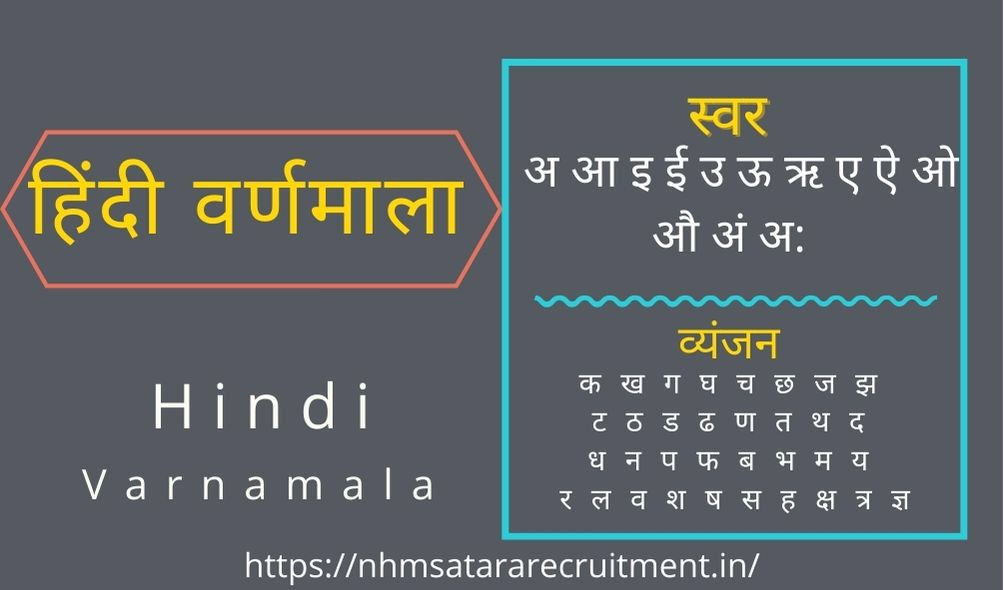 हिंदी वर्णमाला |Hindi Varnmala Pdf|Hindi Vranmala Chart