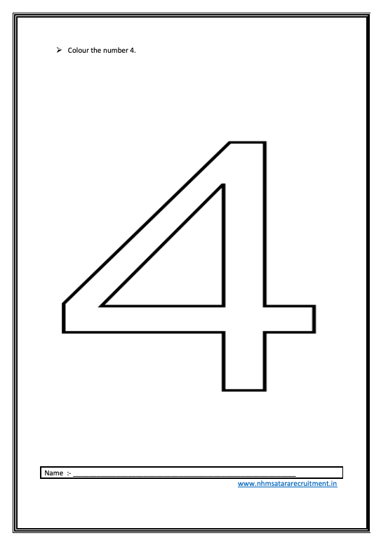 Color The Number 1 to 5 Worksheet Pdf | Number Worksheet | Preschool Worksheet 