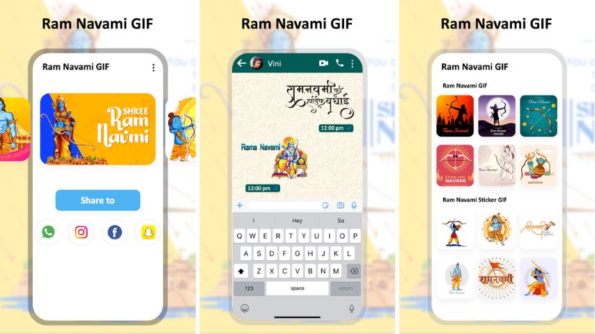 Ram Navami Whatsapp Gif & Stickers