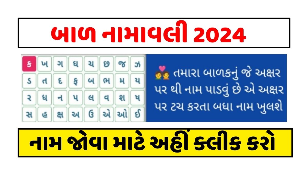 Gujarati Bal Namavali Names 2024
